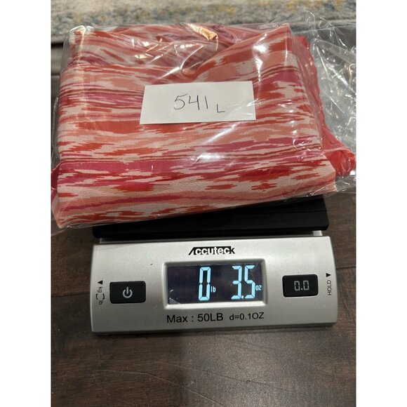 Claudia Richard Sleeveless Red Pink Ikat Print Chiffon Blouse Sz Large - Picture 11 of 11